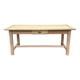 Raw wood farmhouse table