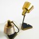 Two beautiful rare Mid Century Modern brass table lamps