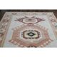 1970s Turkish Oushak Handmade Wool Cotton Pink Area Rug 183x244
