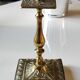 Paire de bougeoirs flambeaux antiques, style rocaille/baroque, XIXème