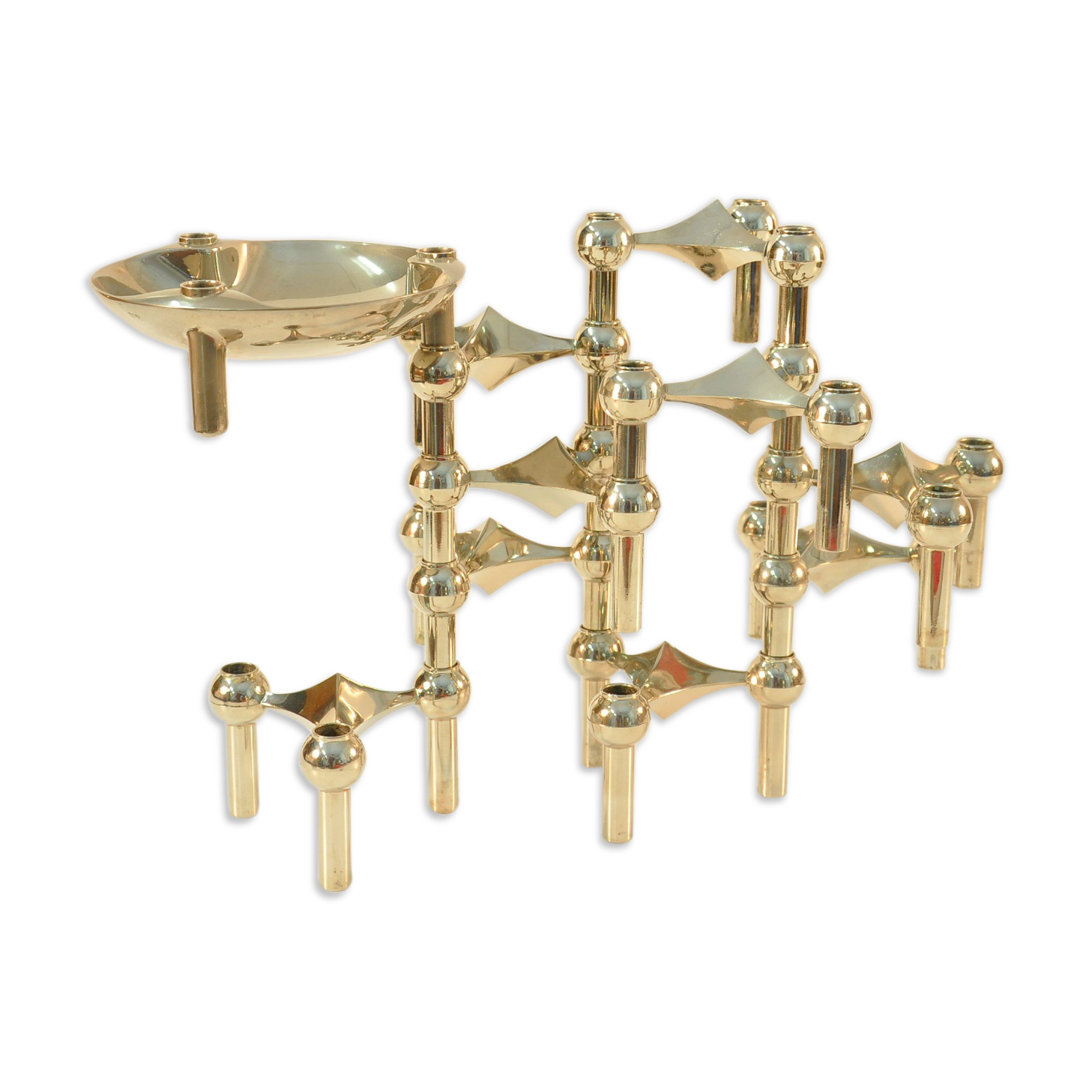 9 candlesticks and a Nagel Cup