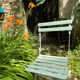 Almond green metal garden furniture