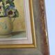 Toile nature morte de F Villeneuve