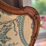 Old wooden and fabric screen