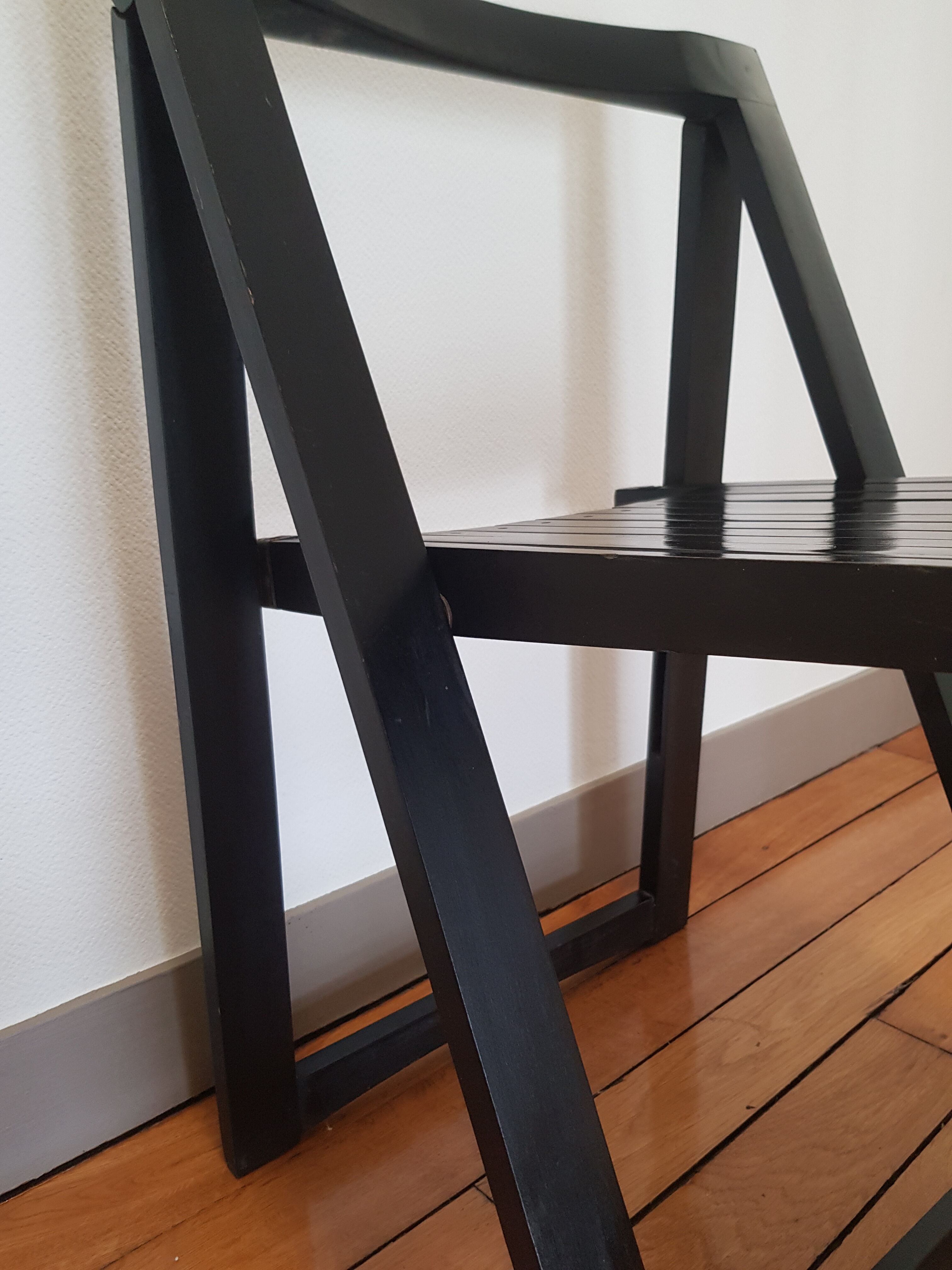 Chaise pliante noire