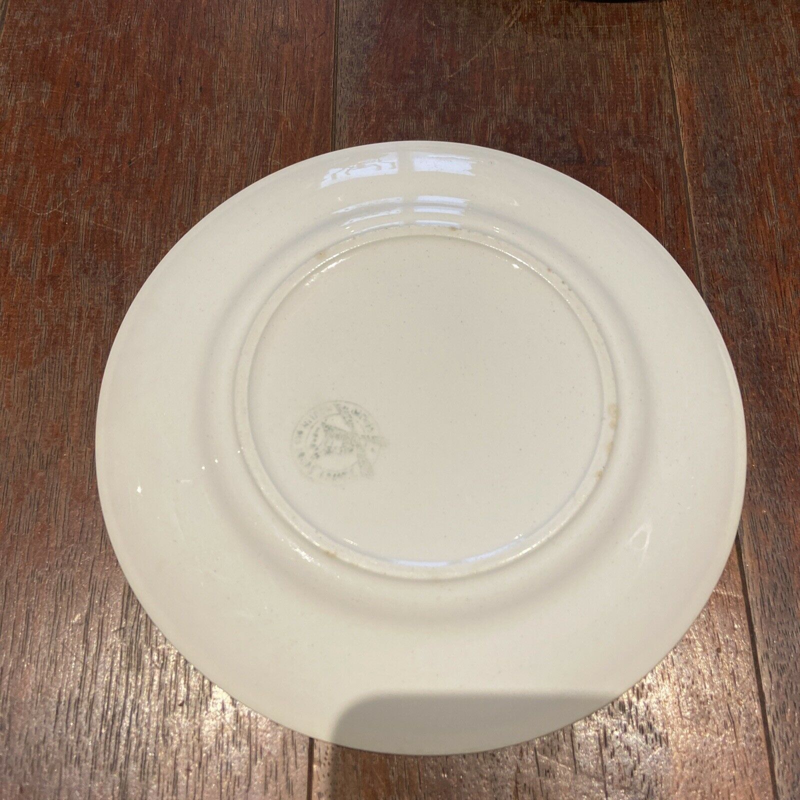 Set of 3 flat plates cloth cloth green vintage Moulin des Loups