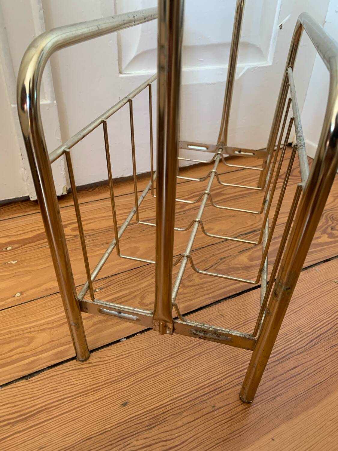 Gold-plated brass magazine rack
