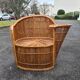 Bench rattan armchair model tablet phone 1960