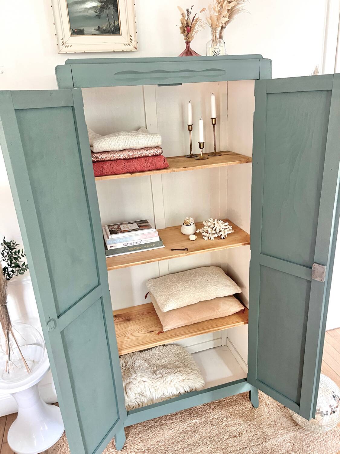 Armoire Art Déco verte
