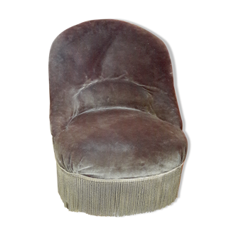 Dark green velvet toad chair