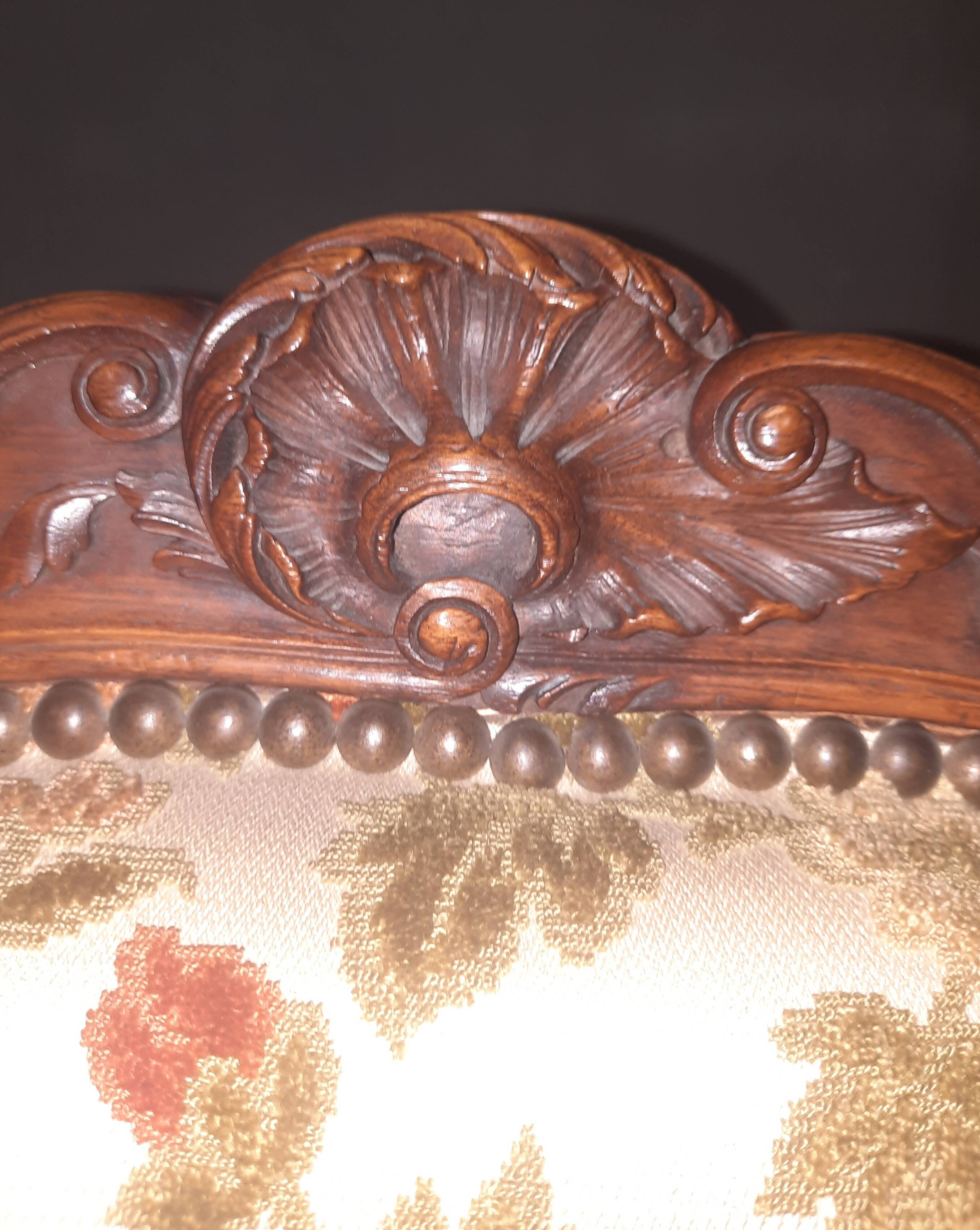 Pair of large Louis XV style armchairs