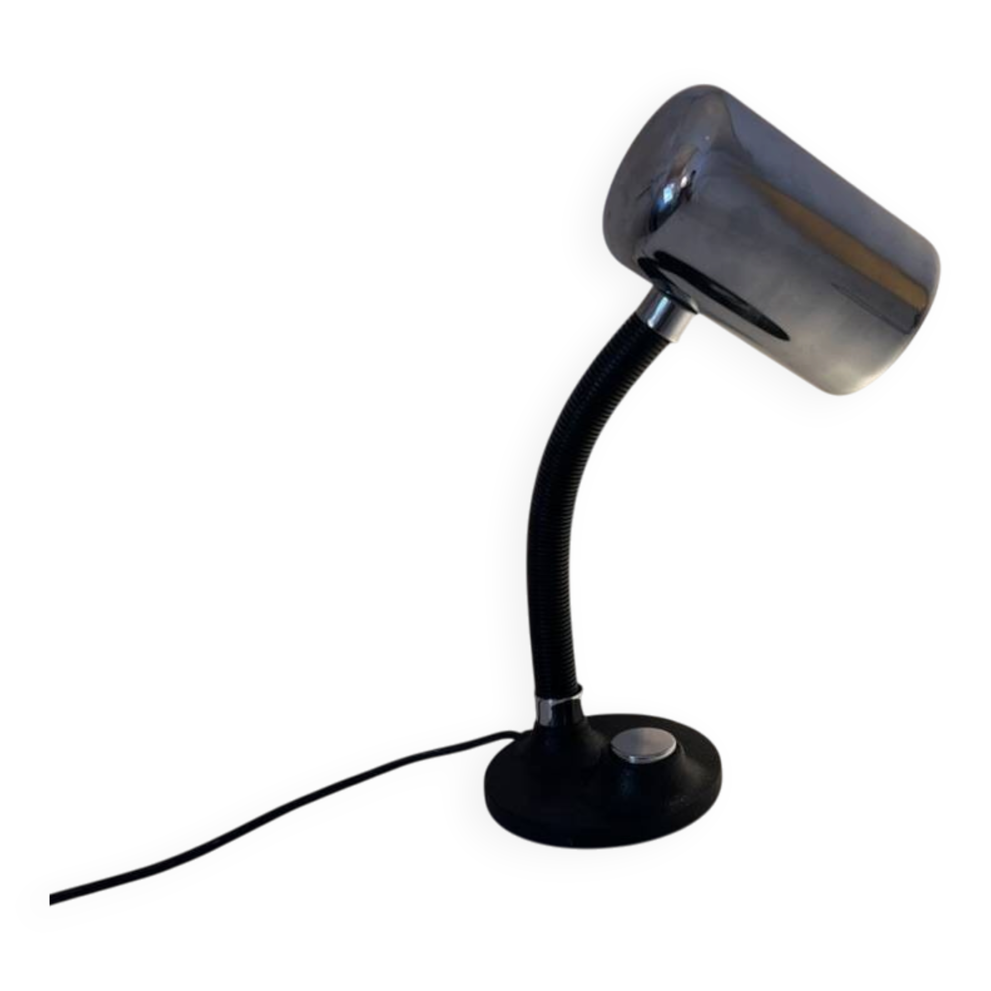 Lampe de table chromée Hillebrand Space Age vintage rétro