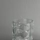 Small thick glass vase, triangular design