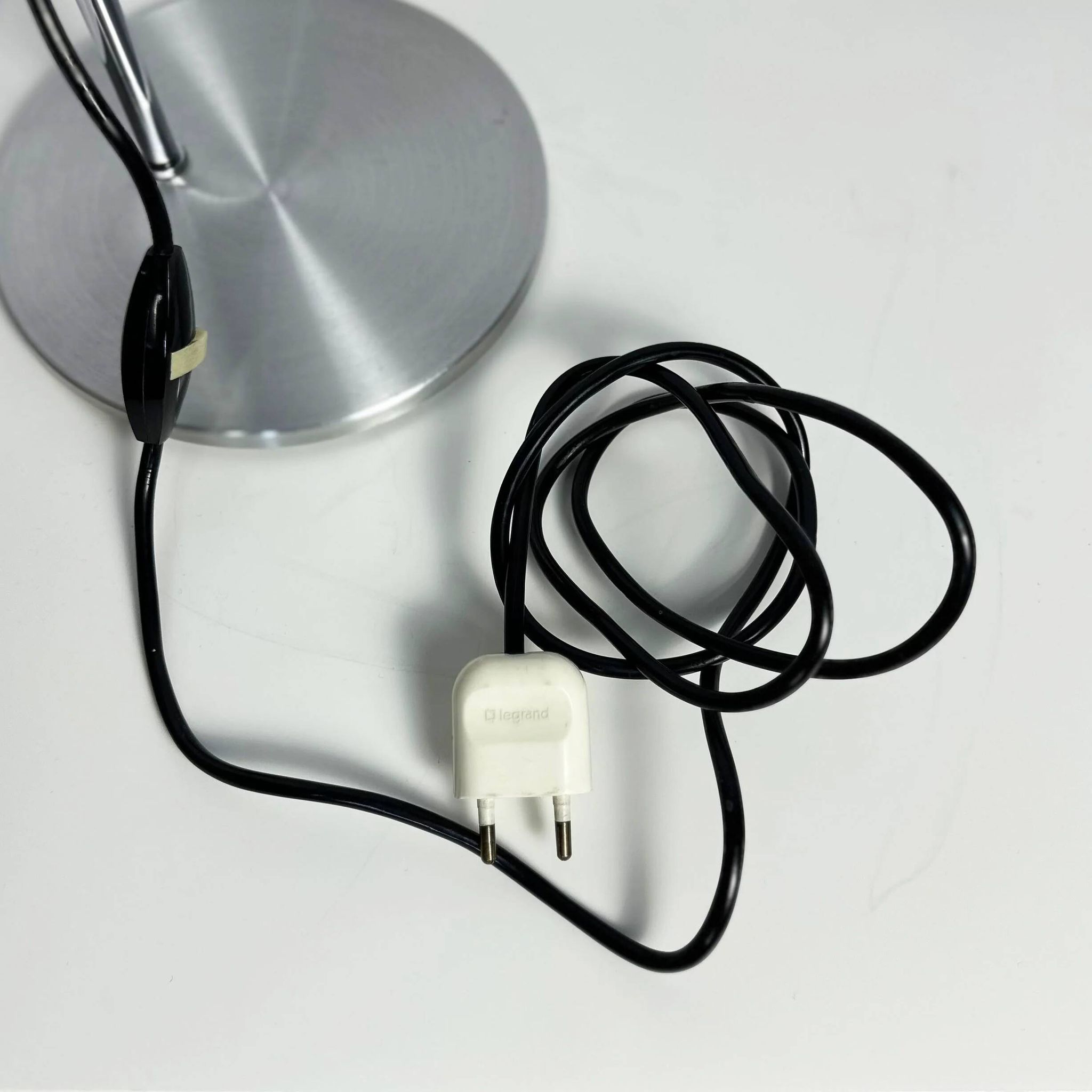 Lamp de Bureau en Aluminium et Chrome Vintage des Années 1970