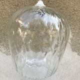 Old molded glass + support white 70s vintage suspension