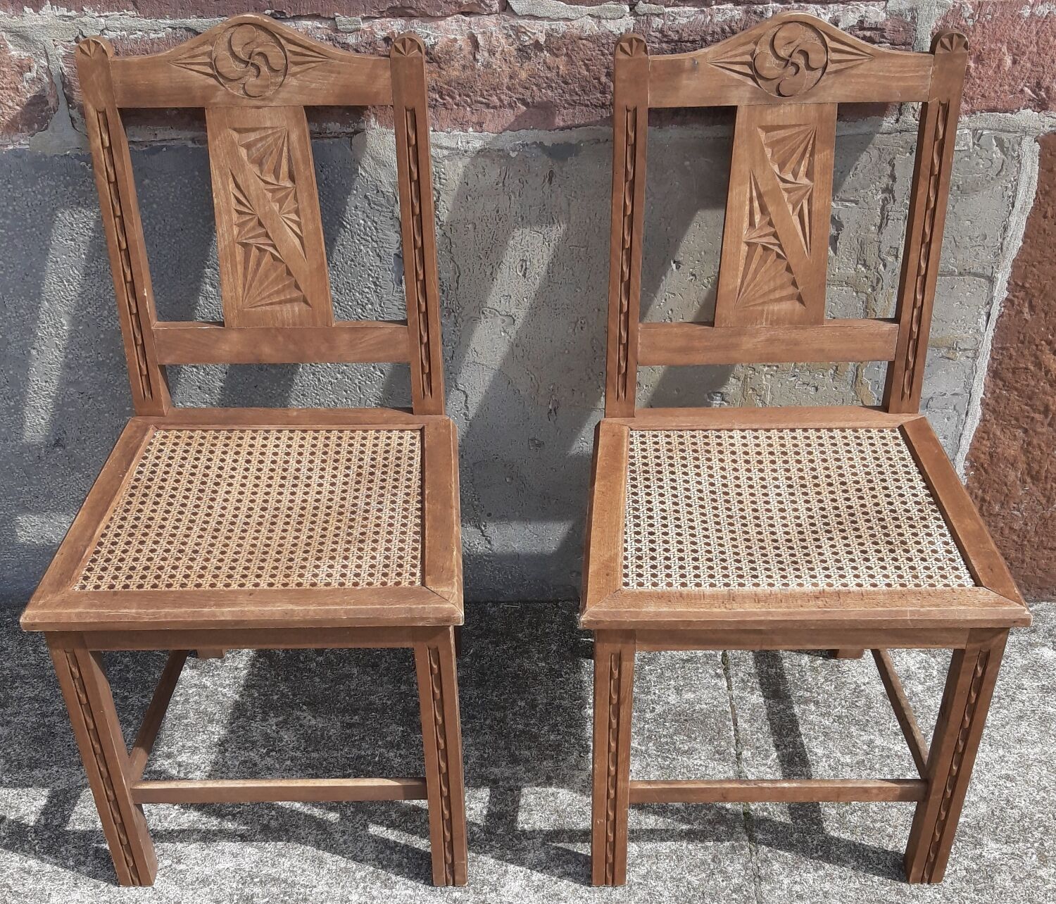 Set of 2 50s bistro chairs