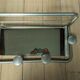Coat rack mirror aluminum, vintage 50s