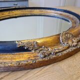 Large Gold Leaf Medallion Mirror with Beveled Glass - "Milo"