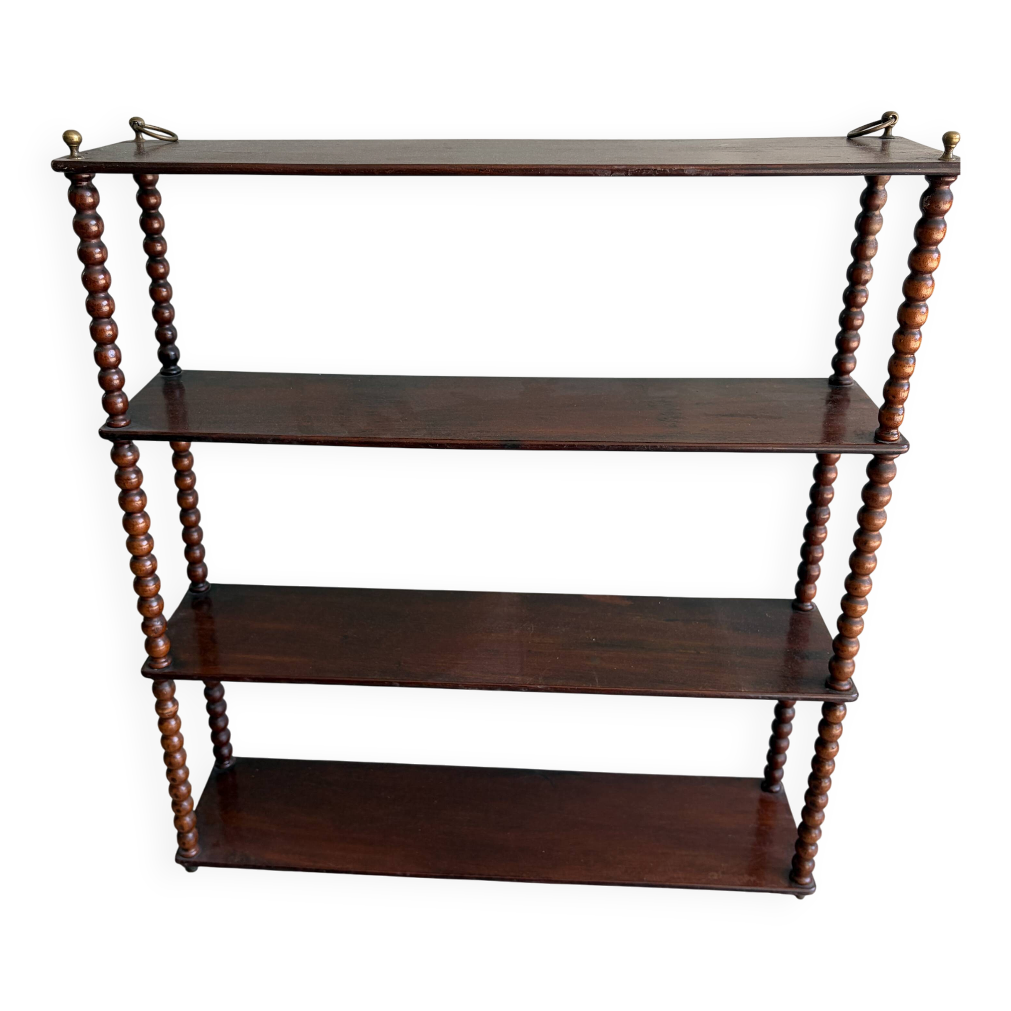 small varnished wooden shelf
