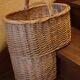 Wicker stair basket
