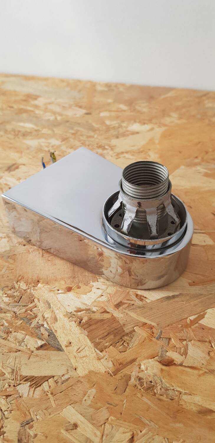 Metal and bubbled glass wall light