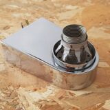Metal and bubbled glass wall light