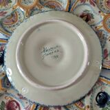 6 oyster plates Henriot Quimper decor 137 hand-painted