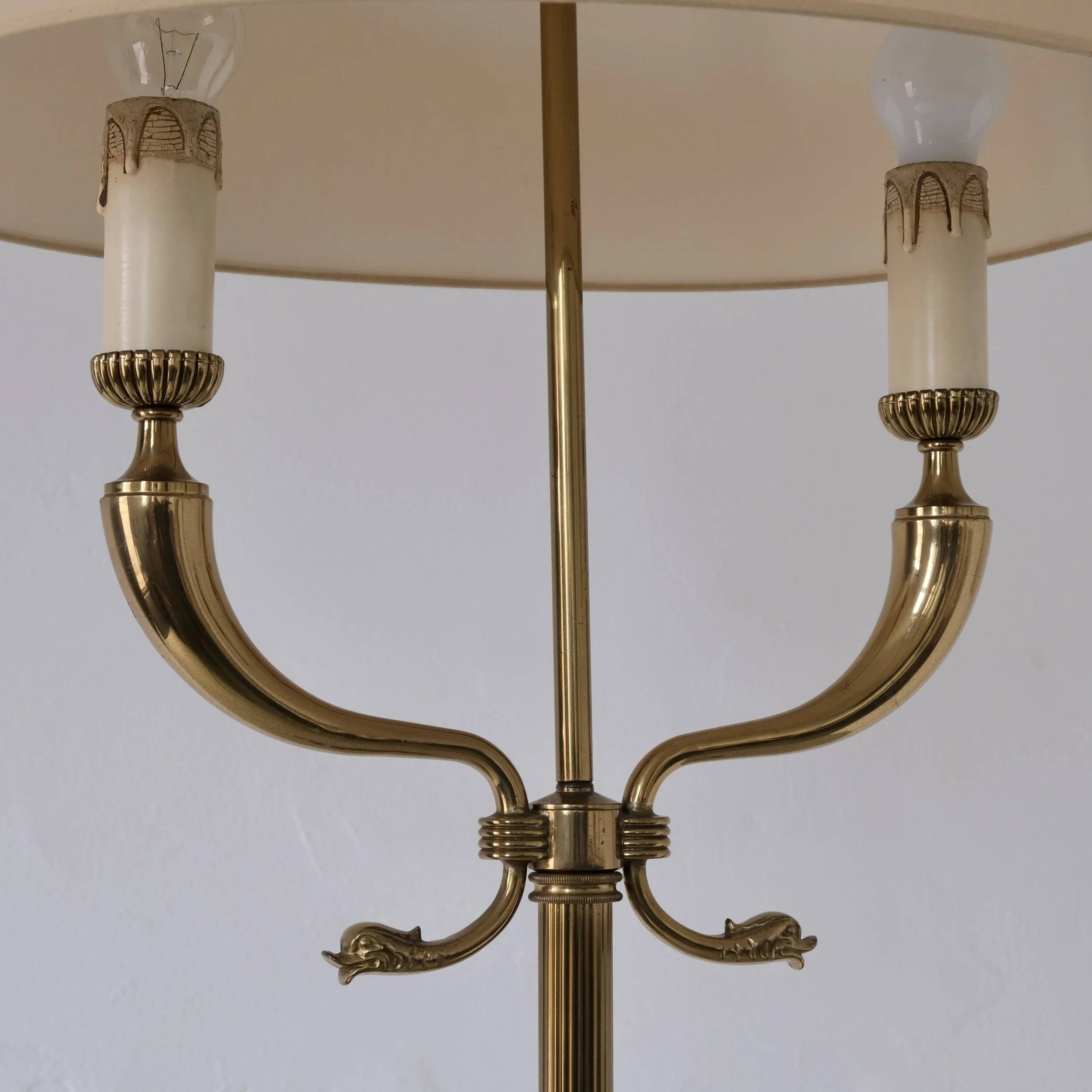 Maison Jansen neoclassical brass floor lamp | France | 1960s