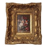 Oil painting signed Kvanka Maria "Bouquet with apple branch"