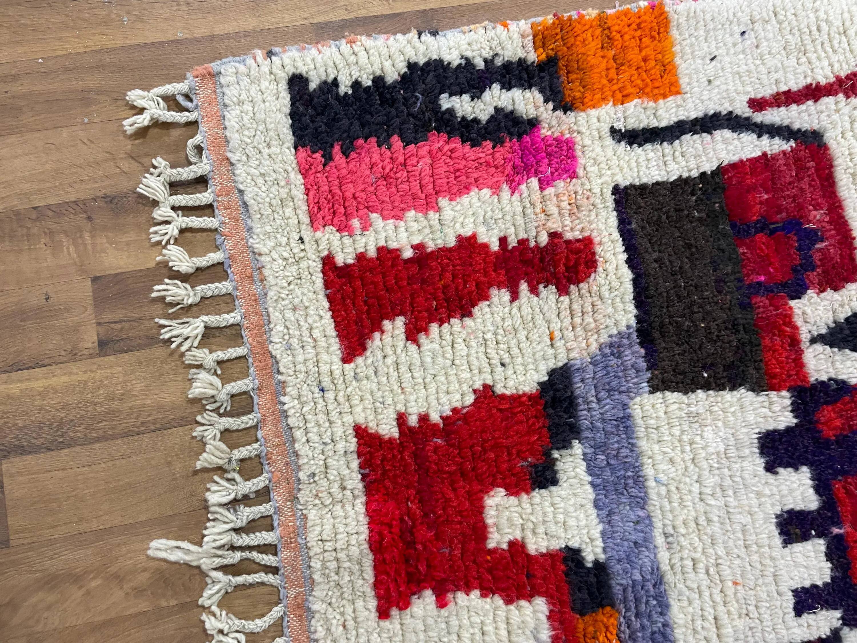 Handmade pure wool Moroccan rug 3x2 m