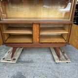 Vintage display cabinet compass legs 1950
