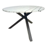 Round garden table with tripod legs