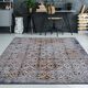 Tapis en laine bleu doré