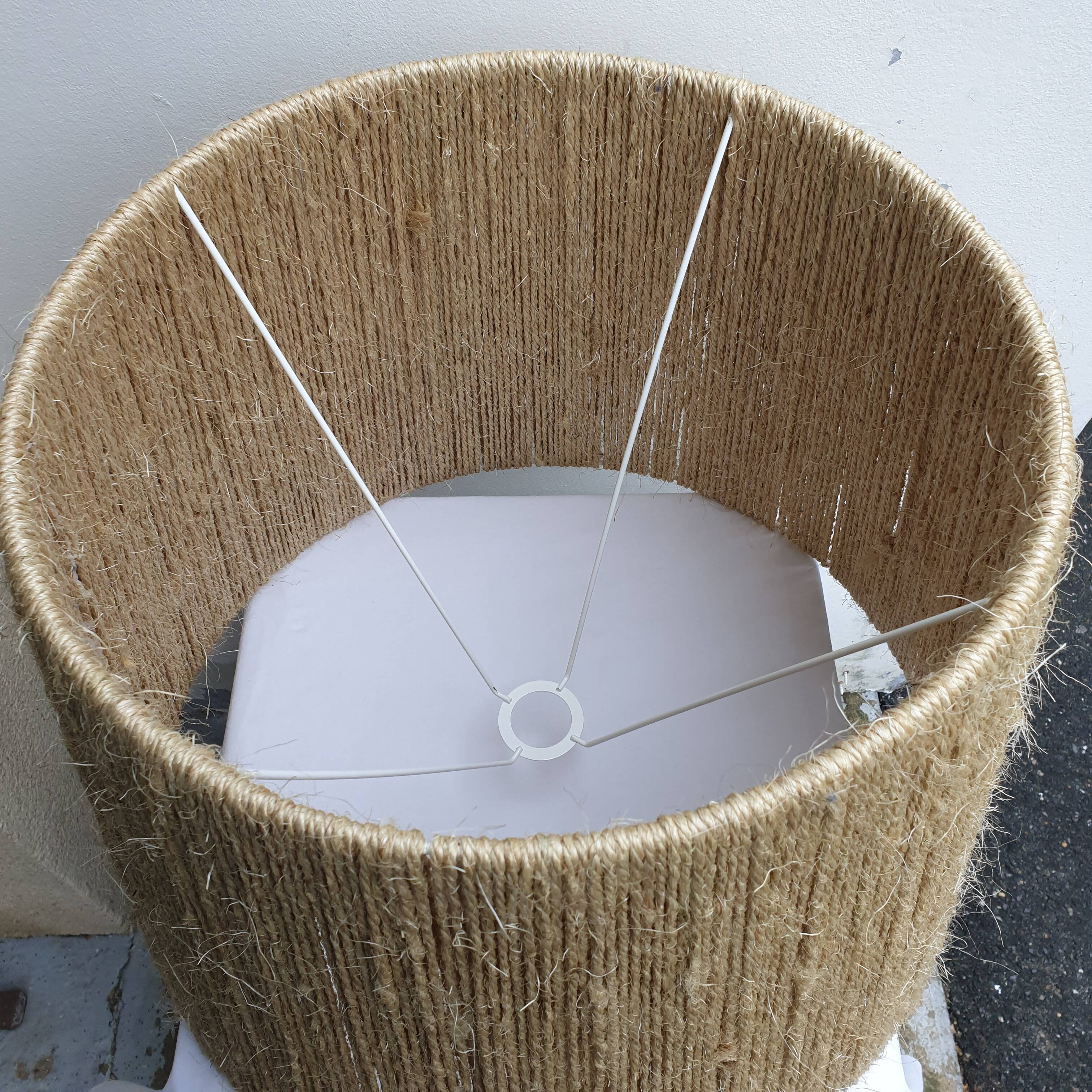 Natural rope lampshade low diameter 55 high 42