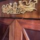 Cabinet, wardrobe or mahogany and ormolu wine bar in French Empire style with four doors.