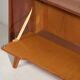 Mid-century buffet in walnut veneer with tapered legs – Czechoslovakia, circa 1960