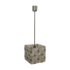 Suspension cube en verre taillé de kamenicky senov, 1970