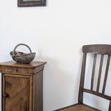 Stella nurse's chair in dark wood and cane