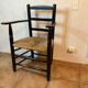 Design armchair of the 20th in straw