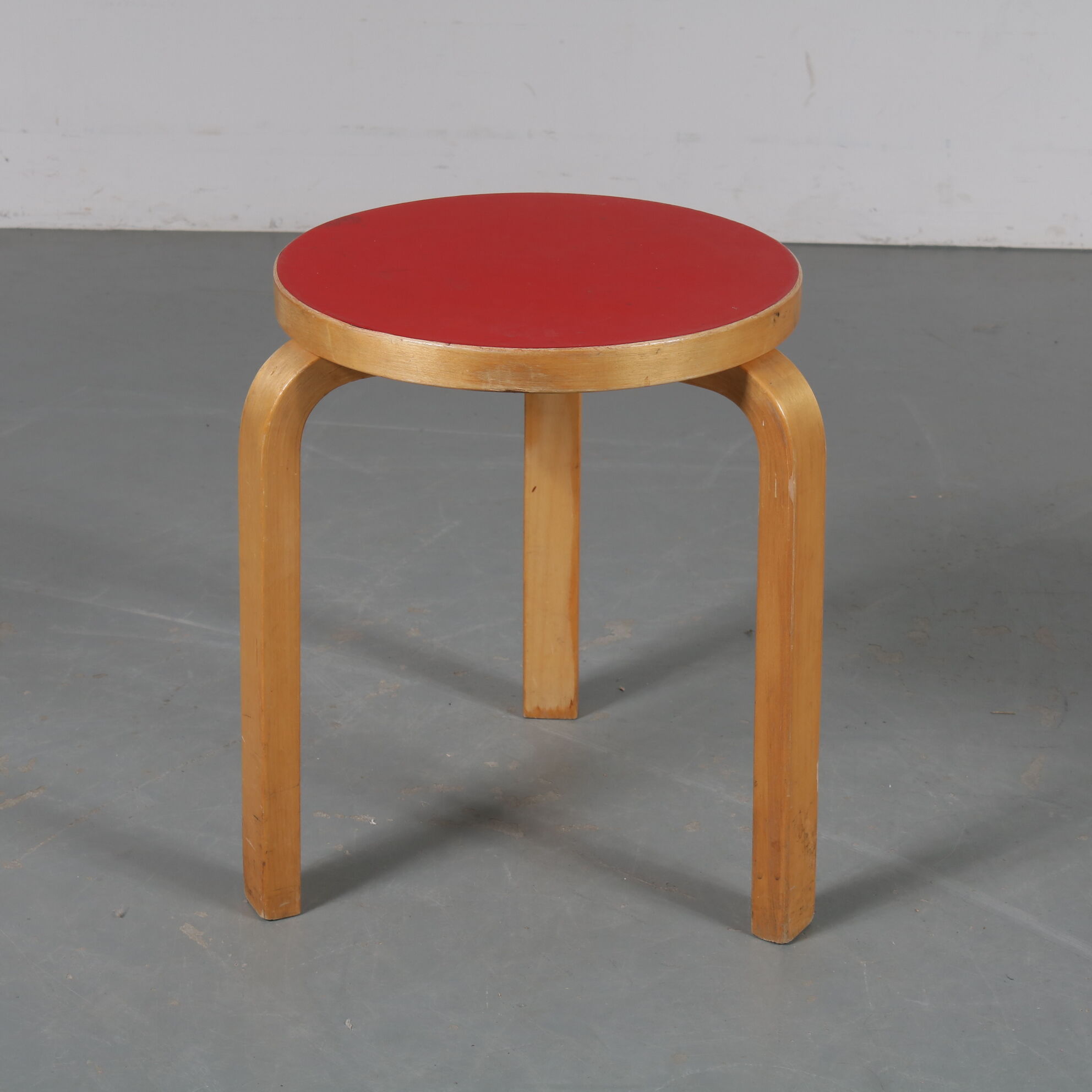 Birch stoo by Alvar Aalto, manufactured by Artek in Finland 1950