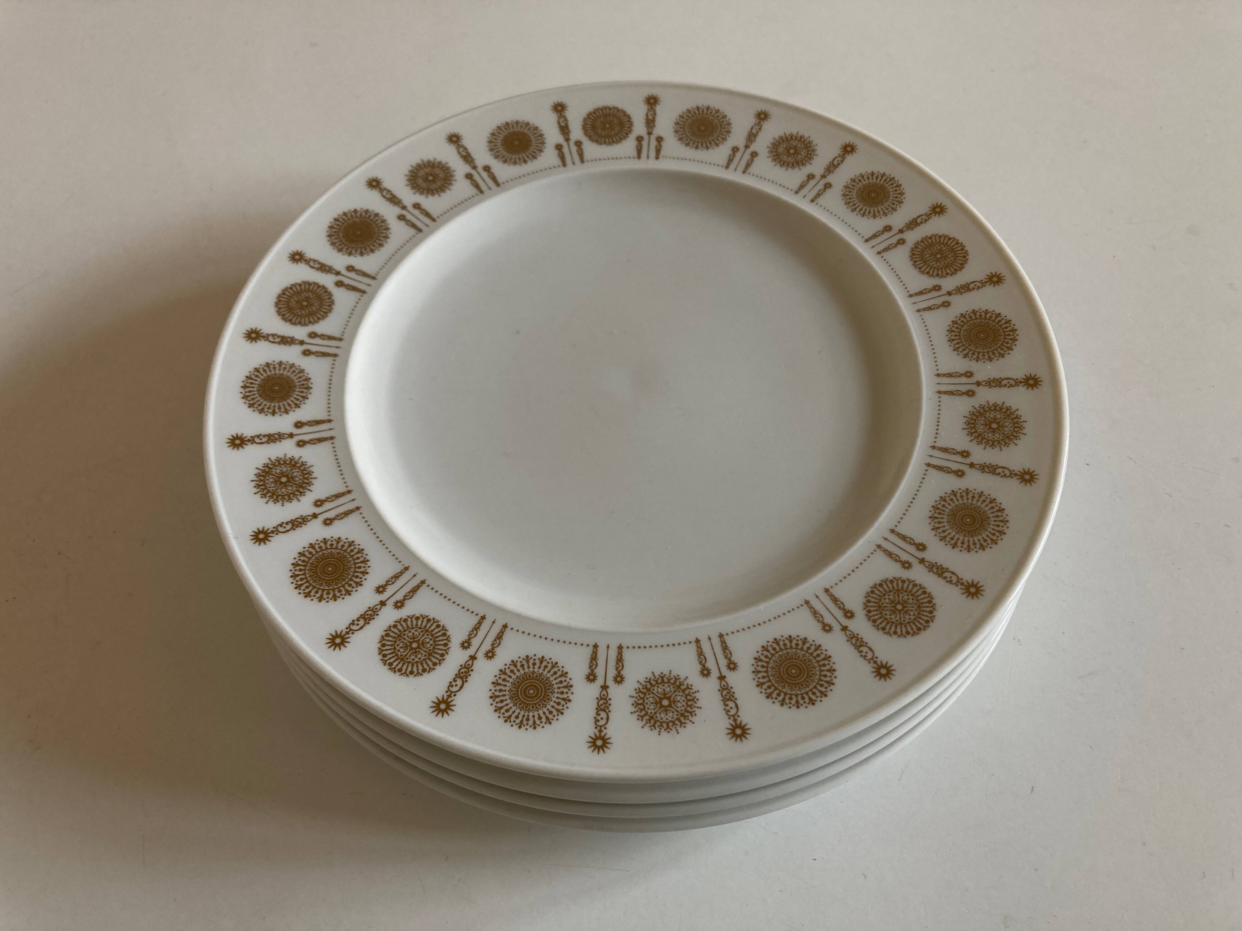 Set of 4 Bjorn Wiinblad Rosenthal plates 1960 Scandinavian