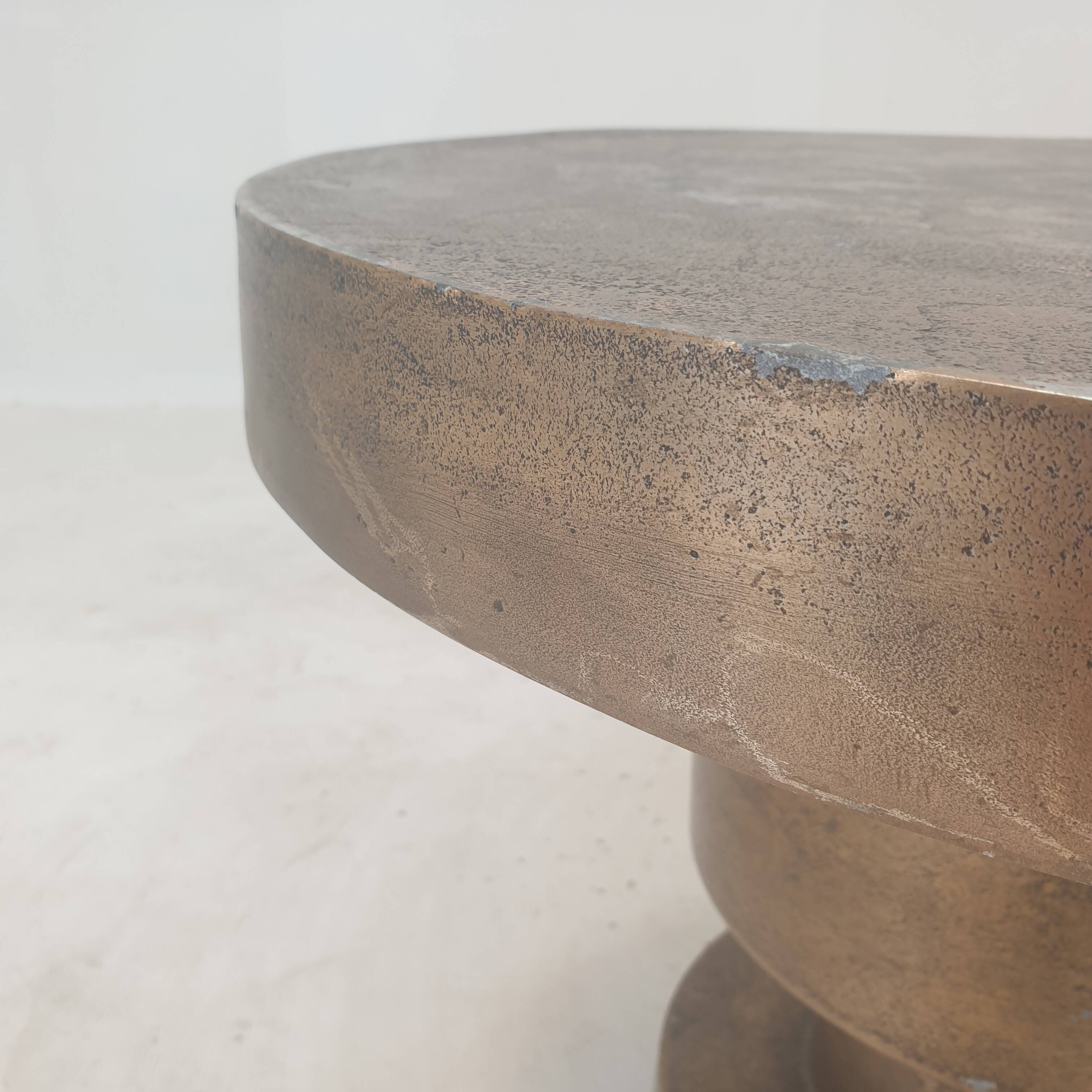 Round Metal Coffee or Side Table, 1970's