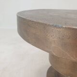 Round Metal Coffee or Side Table, 1970's