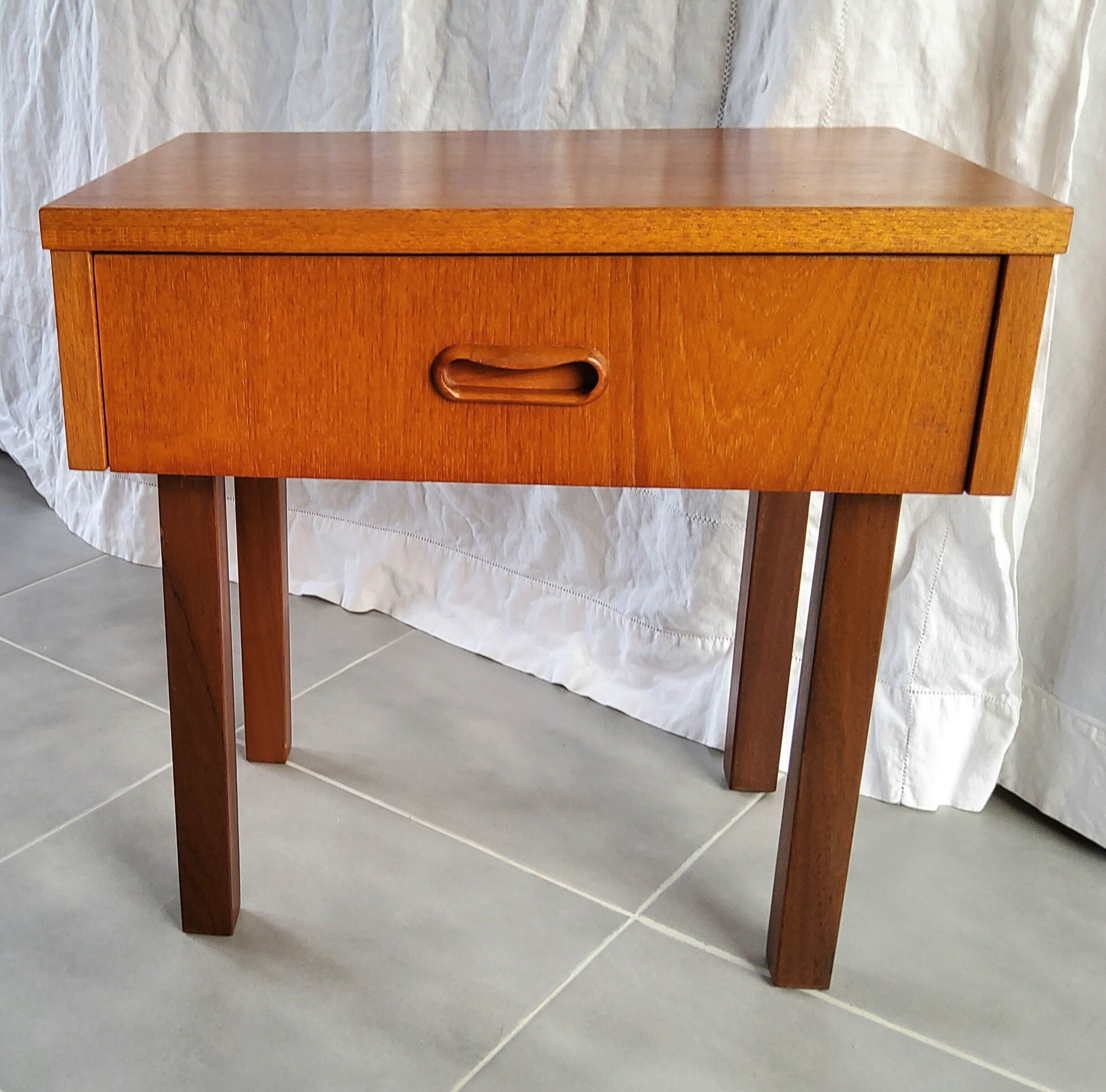 Teak bedside