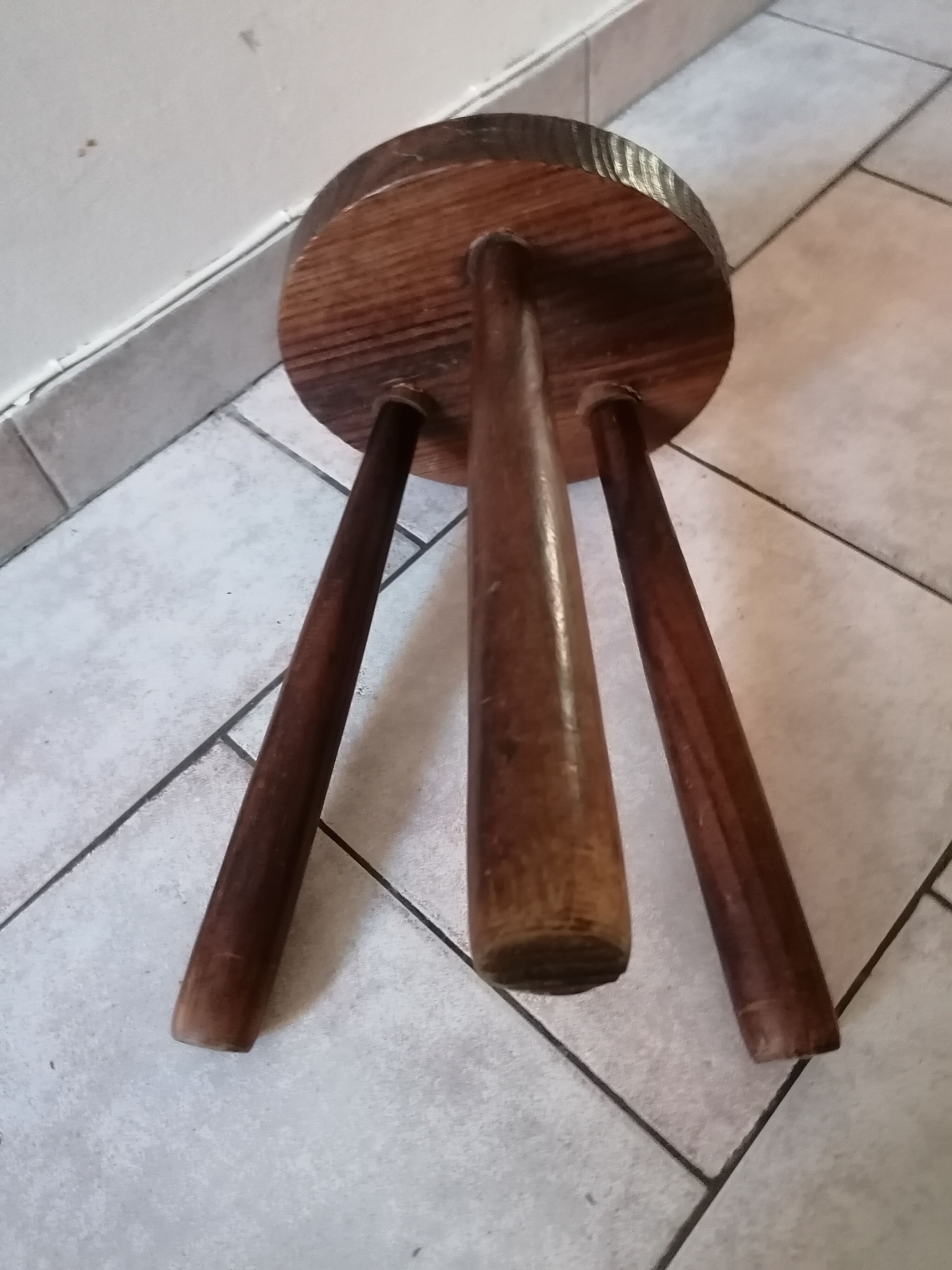 Tripod wooden stool