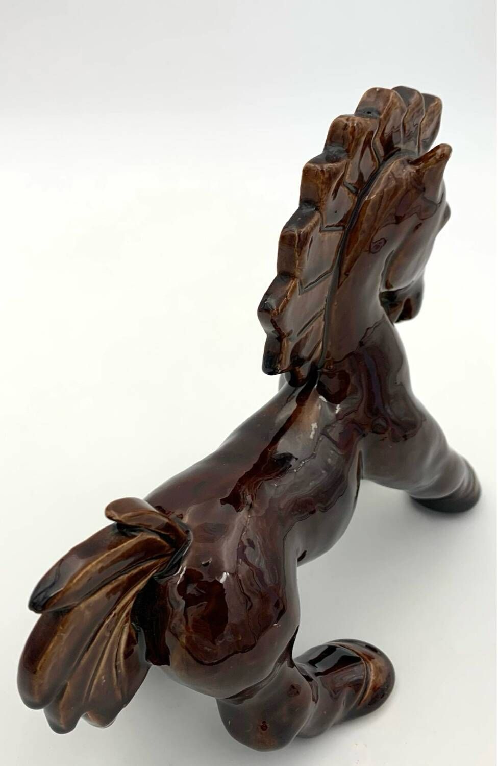 Vintage ceramic horse statuette, 1950s-1960s.