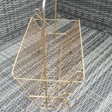 Vintage 70' gold metal newspaper holder