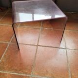 Smoked plexiglass sofa end from the 70s