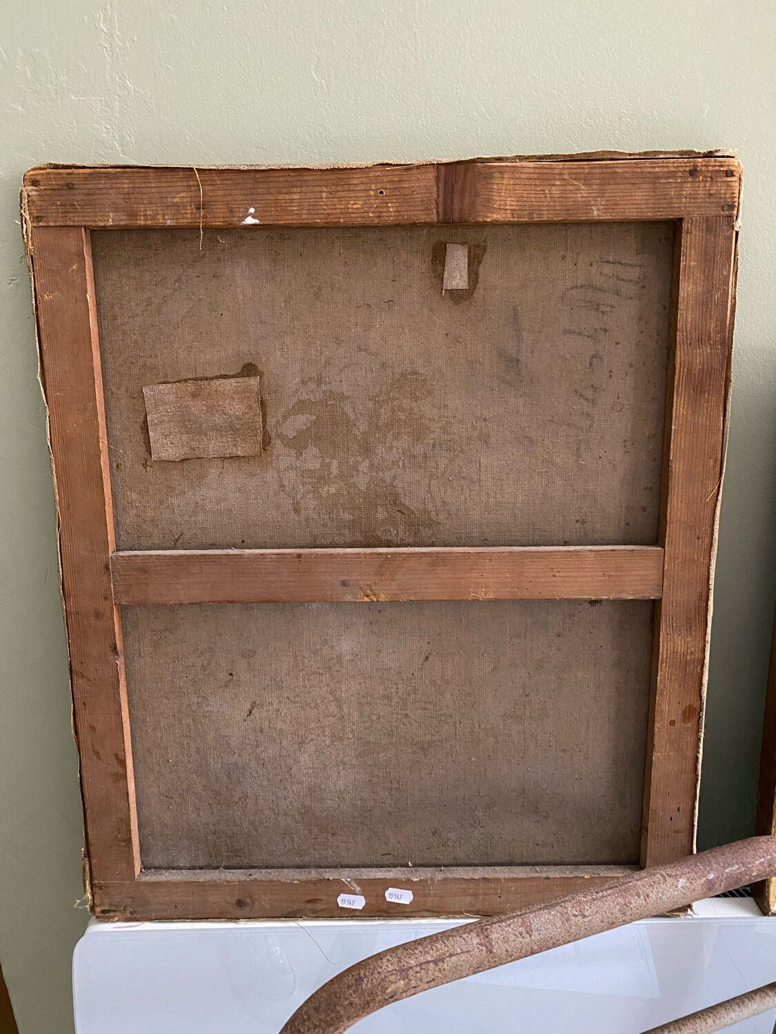 Oil on canvas XIX woman