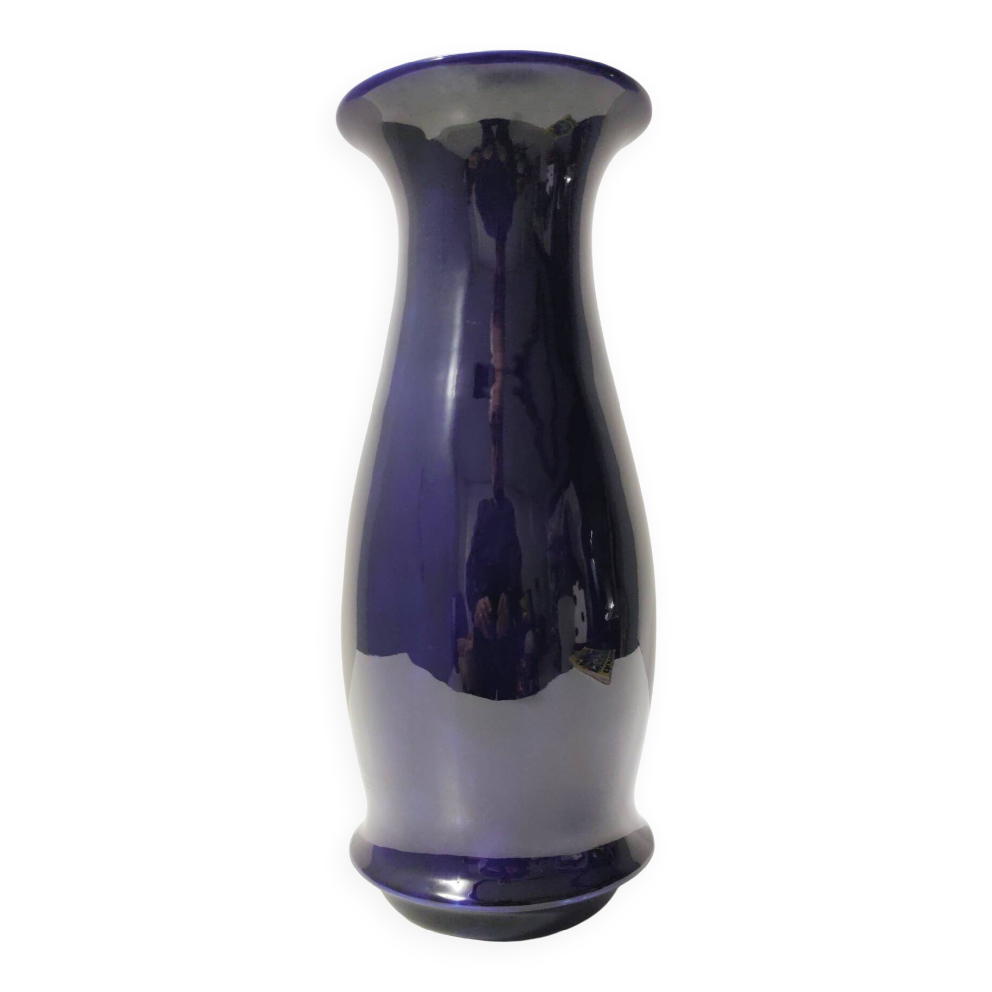 Blue Lacquered Ceramic Vase by Lavenia Ascribable to Guido Andlovitz, Italy